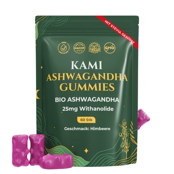 Kami Ashwagandha Gummies mit Himbeergeschmack