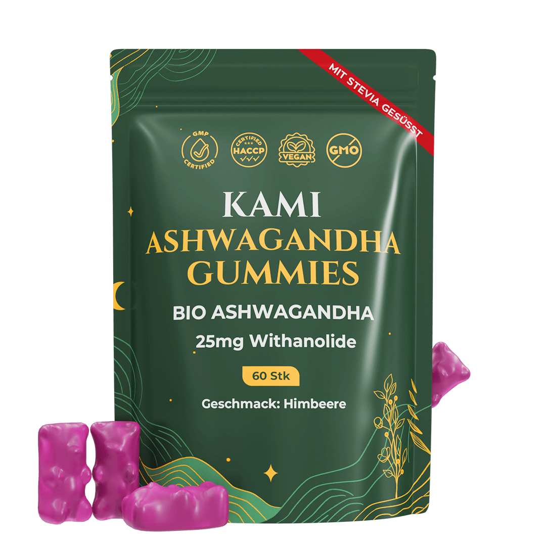 Kami Ashwagandha Gummies mit Himbeergeschmack