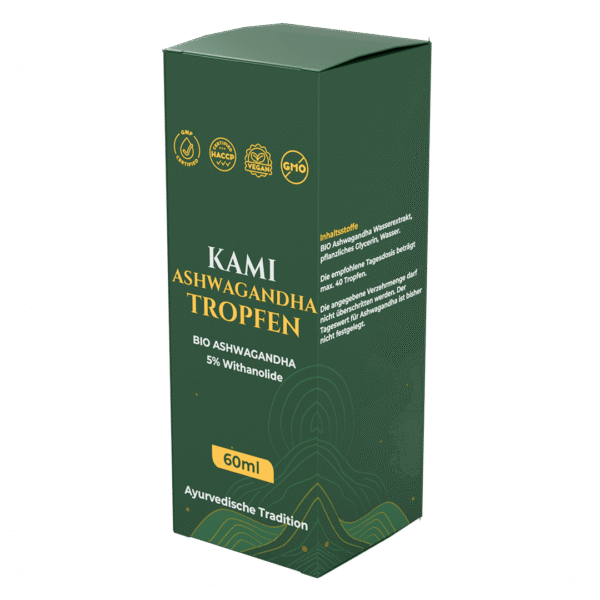 Kami Ashwagandha Tropfen Verpackung