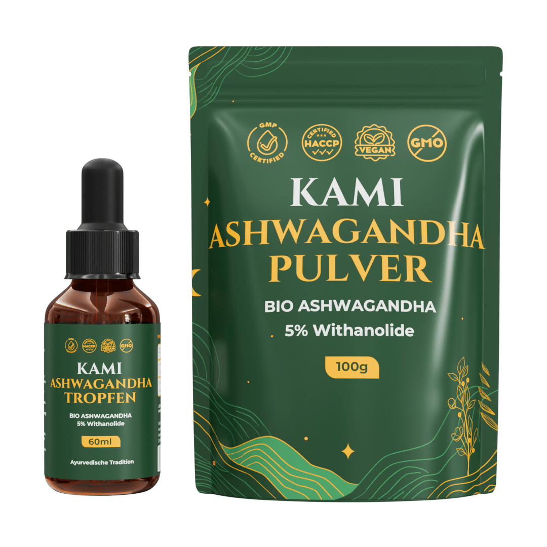 Kami Ashwagandha Tropfen Pulver Set